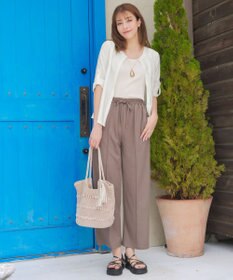 Tiaclasse L 【洗える】ノーカラーシアーシャツ