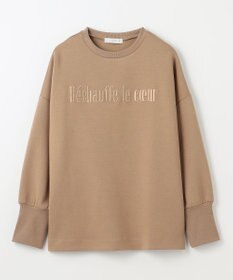 ANY L 【洗濯機可】エンブロイダリーロゴダンボールプルオーバー