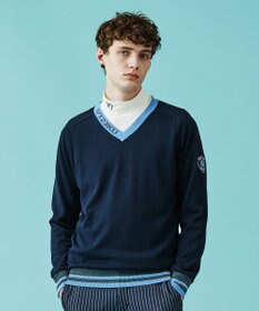 23区GOLF 【MEN】【手洗い可】裏地付き Vネックニット