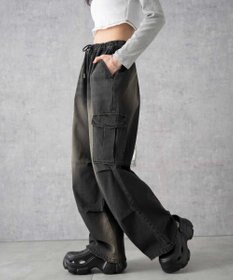 WEGO デニムパラシュートカーゴパンツ