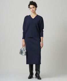 ICB 【洗える】 クロスコンビ Vネックプルオーバー