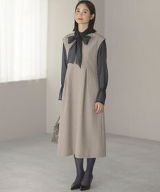 組曲 フラワーラメジャカード ジャンパースカート