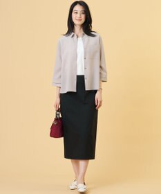 J.PRESS LADIES S 【人気素材】セルロースリネンストレッチ ナロー スカート