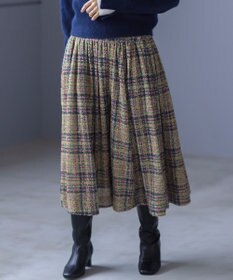 組曲 ギミックチェックツイードスカート