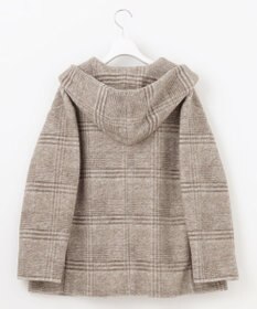 J.PRESS LADIES 【キルトピン付き】ECOLANAスライバーチェック フーデットアウター