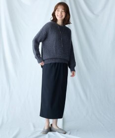 ANY 【ウエストゴム】クラシカルツイードタイトスカート