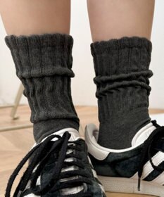 WEGO サポート付きボリューム無地リブソックス