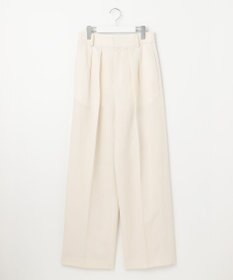 23区 【エステータ】ウールリネン タックワイドパンツ