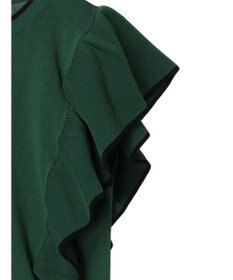Green Parks 配色フリルニットプルオーバー