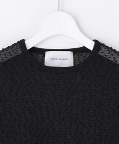 自由区 【カトリエムブーケ】Expression delicate ドットシアー・リボンスリーブトップス