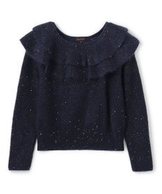 TOCCA ROMANTIC FLUTTER ニットプルオーバー ネイビー系