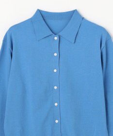 ANY L コットンブレンドポロカーデ