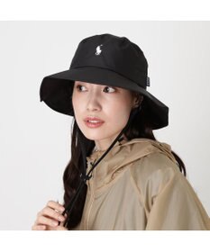MOONBAT 【遮熱・遮光】POLO RALPH LAUREN（ポロ ラルフ ローレン）ポロポニー刺繍 リップストップ パラソルハット 帽子 あごひも付き