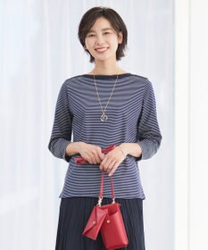 J.PRESS LADIES ニットパーツジャージー ボーダー カットソー