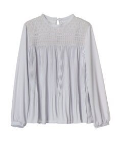 earth music&ecology レースプリーツブラウス