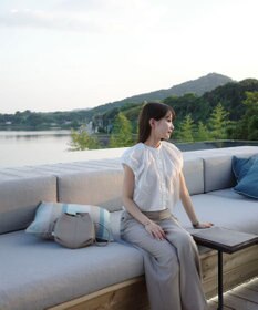 Green Parks タックデザインショート丈シャツ