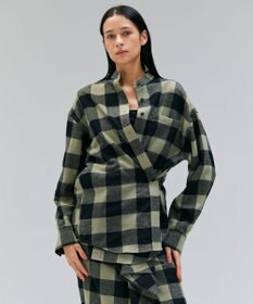 BEIGE， HOBBS / ウールチェックカシュクールブラウス