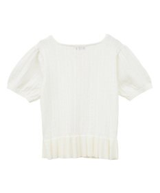 earth music&ecology ナローリボンペプラムニットカーディガン