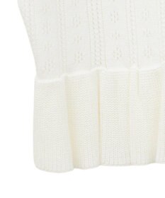 earth music&ecology ナローリボンペプラムニットカーディガン