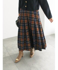 Te chichi チェックアソートロングプリーツスカート