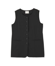 Green Parks クルーネック多釦ジレ