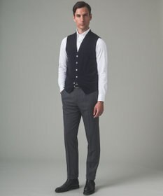 GOTAIRIKU 体温調整に【洗える/チクチクしにくい/ピリングしにくい】イタリア糸 ハイゲージ ベスト_WOOL100%