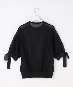 自由区 【カトリエムブーケ】Expression delicate ドットシアー・リボンスリーブトップス