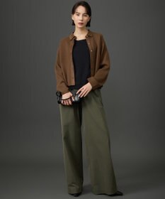 自由区 S 【季節の変わり目に】スムージーカシミヤ襟付きニット カーディガン
