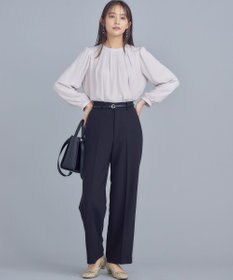 組曲 S 【WEB限定】ベーシックダブルクロス ワイドストレートパンツ