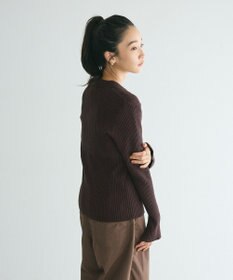 CRAFT STANDARD BOUTIQUE 襟付きニットコンパクトカーディガン