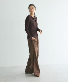 CRAFT STANDARD BOUTIQUE 襟付きニットコンパクトカーディガン