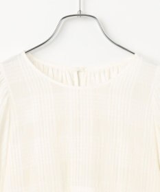 #Newans シアーチェックボリュームブラウス