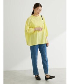 Green Parks Ｉ　ＳＥＴ２点　刺繍７分袖ブラウス＋タンクトップ