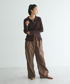 CRAFT STANDARD BOUTIQUE 襟付きニットコンパクトカーディガン