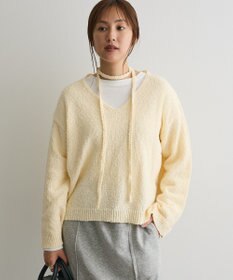 CRAFT STANDARD BOUTIQUE ファンシーヤーンVネックプルオーバー