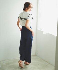 Feroux 【洗える】バイカラー ブラウス