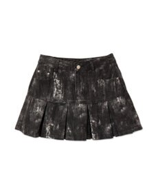 WEGO ウオッシュドプリーツミニスカート