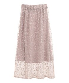 earth music&ecology シアーレースレイヤードスカート