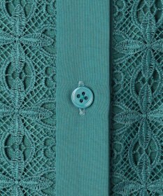 自由区 S ジオメトリックレース ブラウス