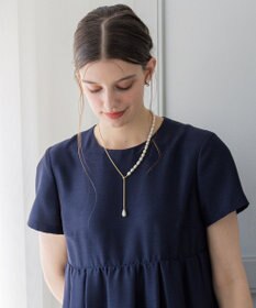 23区 【APPLAUDIR】ガラスパール チェーンコンビ ネックレス