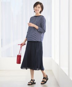 J.PRESS LADIES ニットパーツジャージー ボーダー カットソー