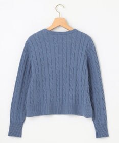 組曲 【ビジューボタン付き】SOBANE ケーブルプルオーバー ニット