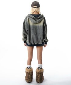 WEGO 【ユニセックス着用ITEM】フードデニムブルゾン