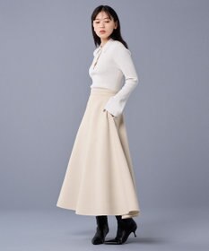 uncrave 【洗濯機洗い可】リブ フレアスリーブポロニット（uncrave STANDARD）