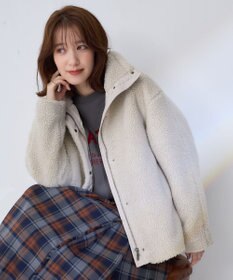 ANY 【洗濯機可能】ボアスタンドカラーブルゾン