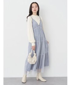 earth music&ecology ＳＥＴ２点ティアードペチドレス＋チュールワンピース