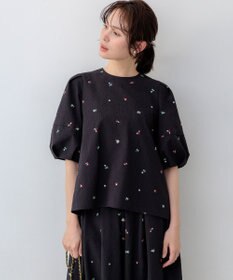 組曲 L 【WEB限定】ミニフラワーエンブロイダリー ブラウス