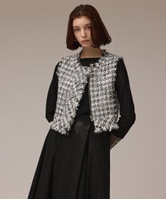 GRACE CONTINENTAL コンパクトツイードベスト