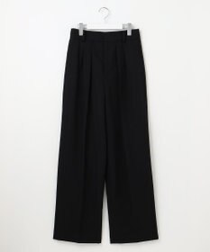 23区 【エステータ】ウールリネン タックワイドパンツ