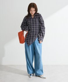 Green Parks スカーフ付チェックシャツ